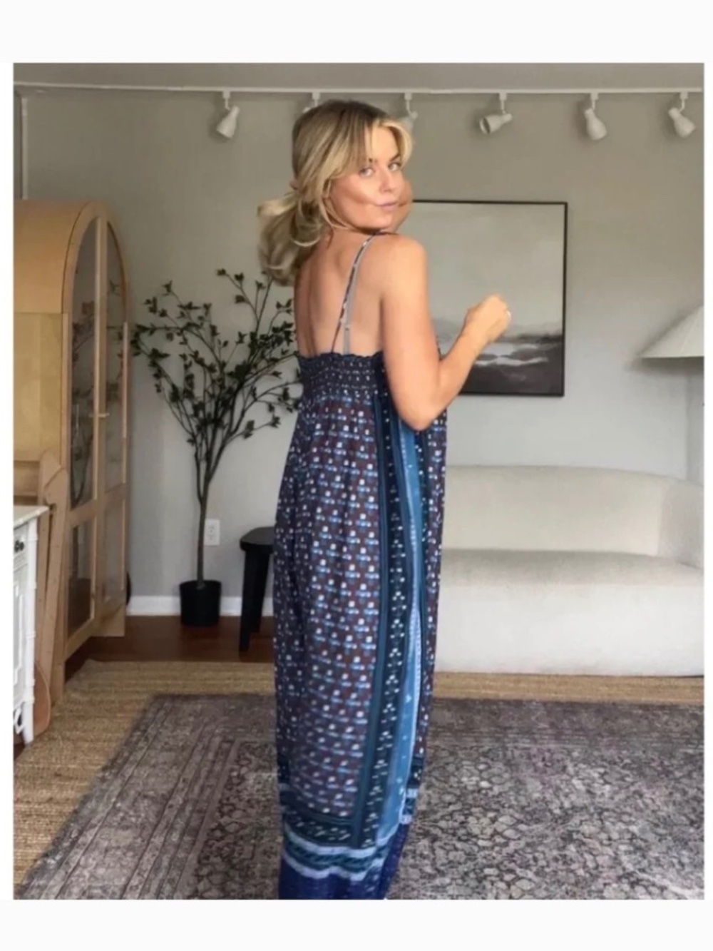 Free People jumpsuit blue floral size small NWT